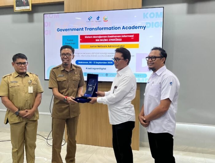 Kepala BBPSDM Komdigi Makassar Drs. Baso Saleh, M.I.Kom menyampaikan terima kasih yang mendalam kepada Pemprov Sulsel khususnya ke pada Diskominfo SP Sulsel.